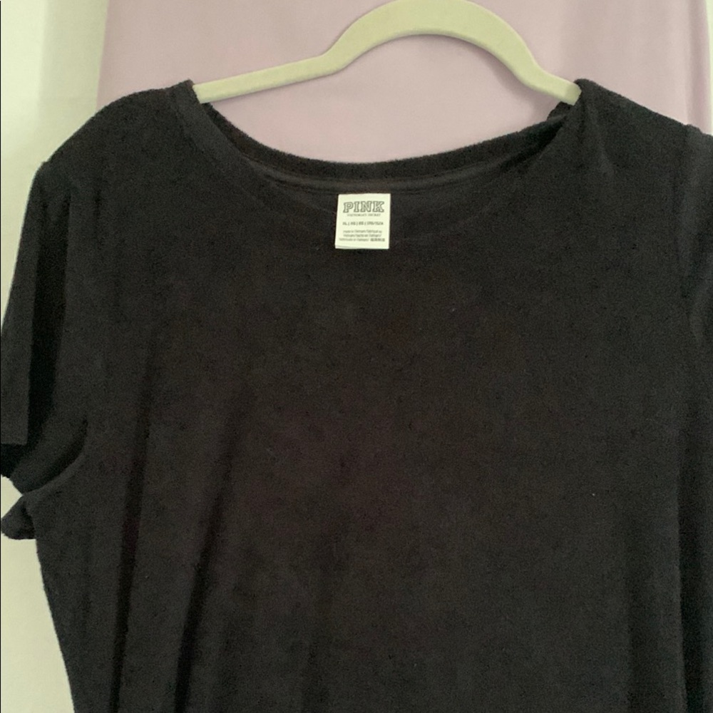 PINK Victoria's Secret Black Short Sleeve T-Shirt